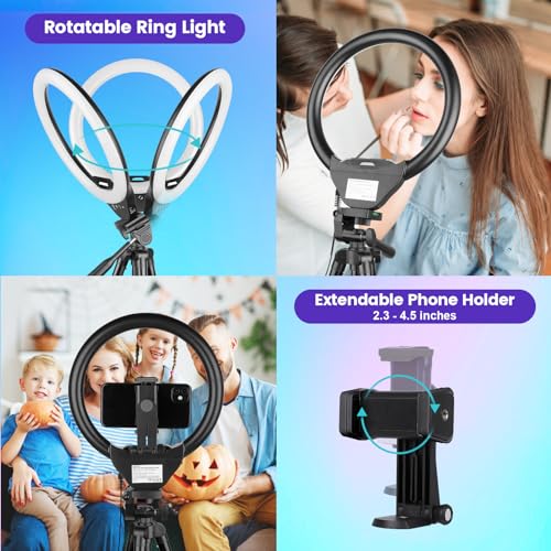 10'' Ring Light with 50'' Extendable Tripod Stand T58623