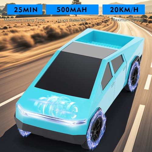 Remote Control Pickup Truck 1/24 Scale Rechargeable Blue H43886