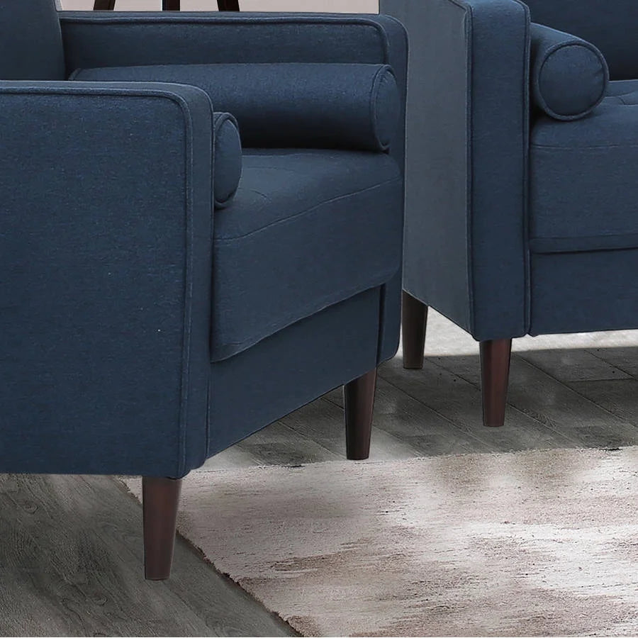 Navy Blue Fabric Lounge Chair O580763