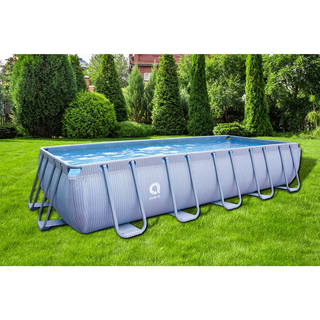 18 Foot x 39.5 Inch Rectangle Above Ground Swimming Pool C27690