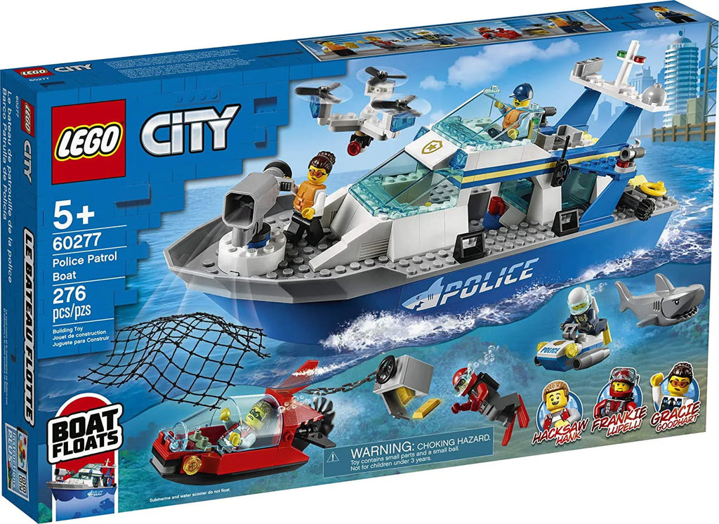 Police Patrol Boat Building Kit 276 Pieces F3125