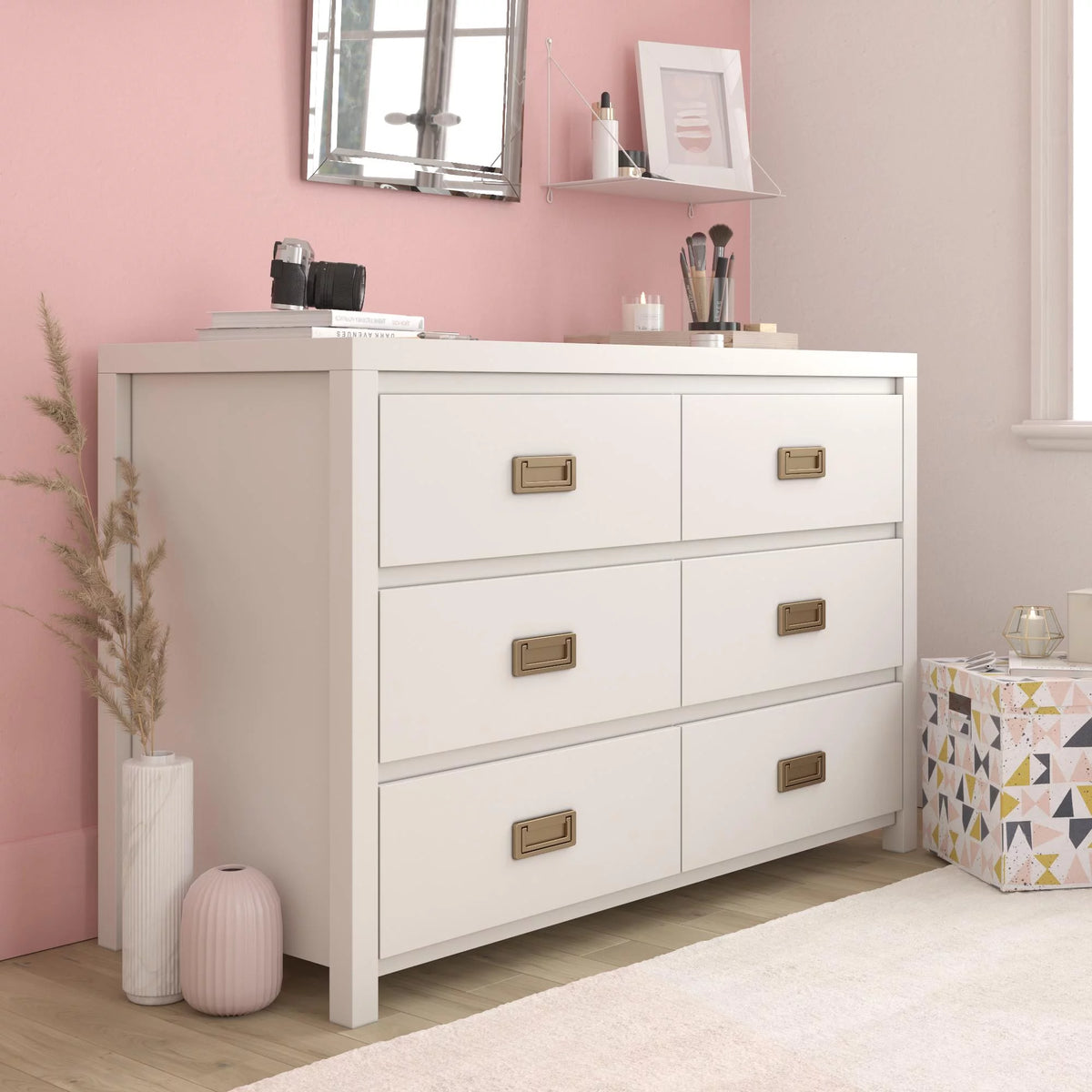 White 6 Drawer Kids' Dresser L605239