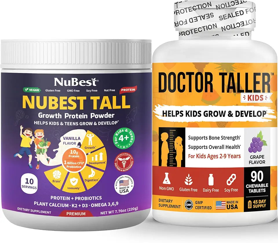 Vanilla Plant-Based Protein Powder and Grape 90 Chewable Tablets A68383