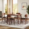5-Piece Compact Rustic Dining Set with 4 Chairs J368