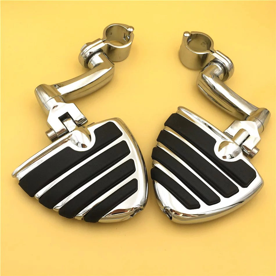 Chrome U Shape Foot Peg Mounting Kit with Footrest Y9889