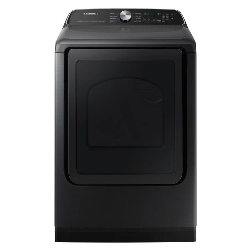 7.4 cu. ft. Vented Smart Front Load Gas Dryer with Steam Sanitize+ in Brushed Black U213