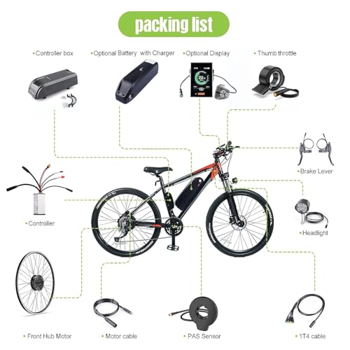 48V 500W Front Hub Motor Electric Bike Conversion Kit with LCD Display B91114