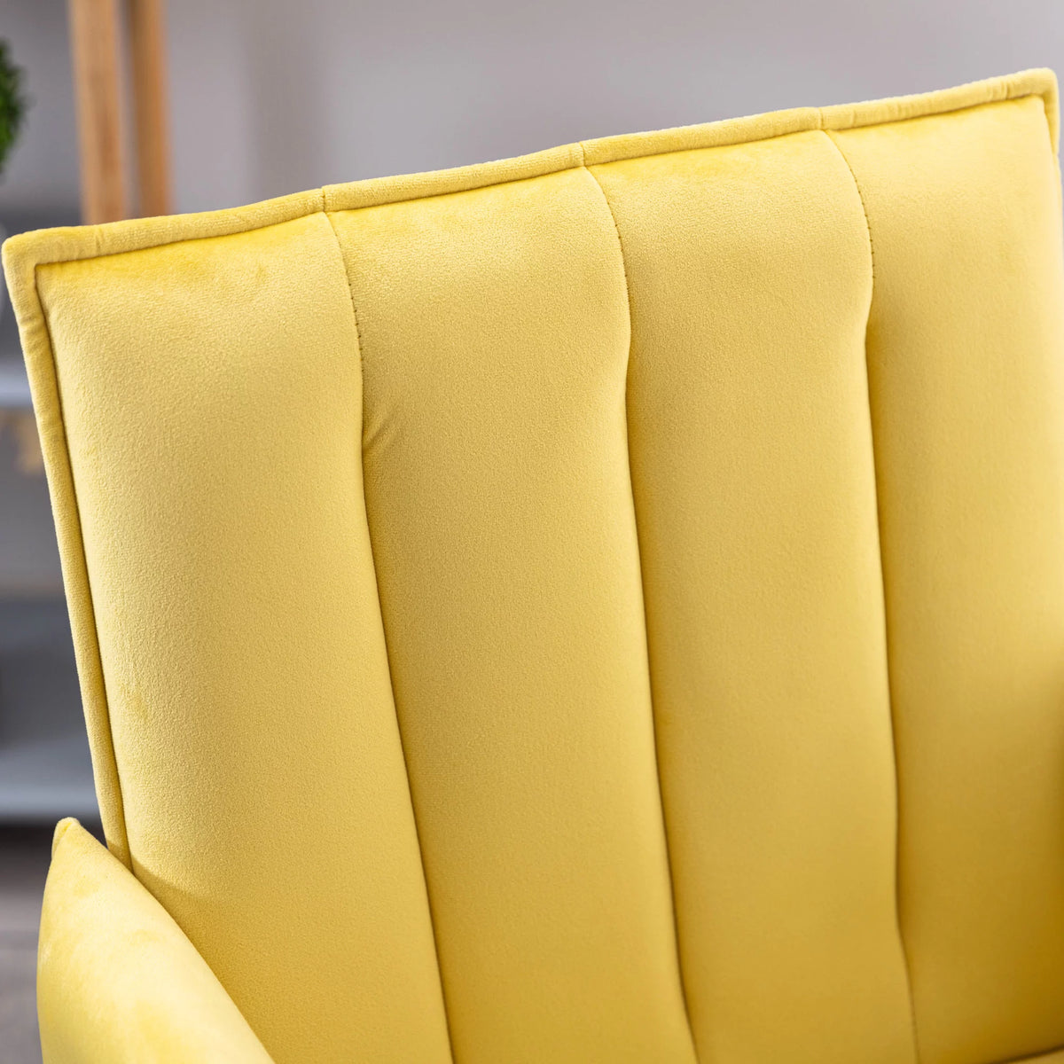 Velvet Fabric Adjustable Swivel Accent Chair O756