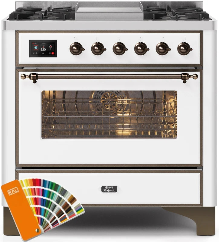36 Dual Fuel Propane Gas Range P721