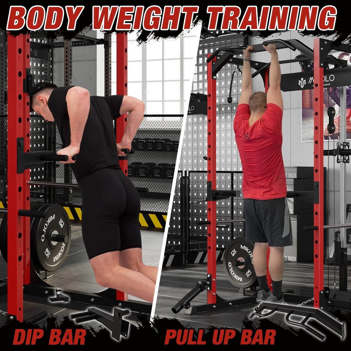 1200LBS Capacity Power Rack with LAT Pulldown System N75431