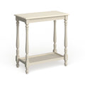 White 25-inch Solid Wood 1-Shelf Side Table X42321