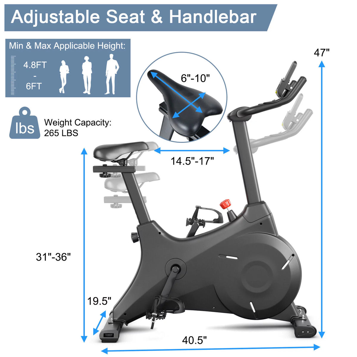 Magnetic Resistance Stationary Exercise Bike V801326