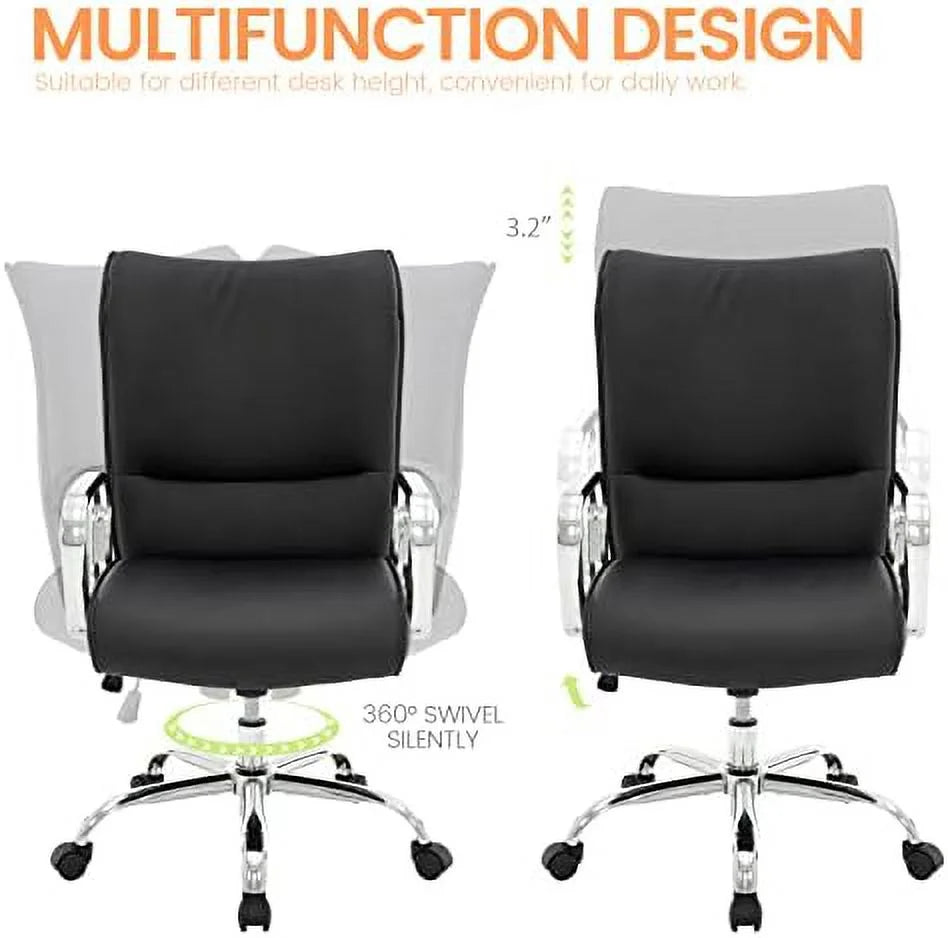 Pink Upholstered PU Leather Office Chair with Arms Q7623