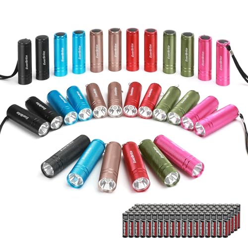 30 Pack Mini Aluminum LED Flashlight Set with Lanyard R33967