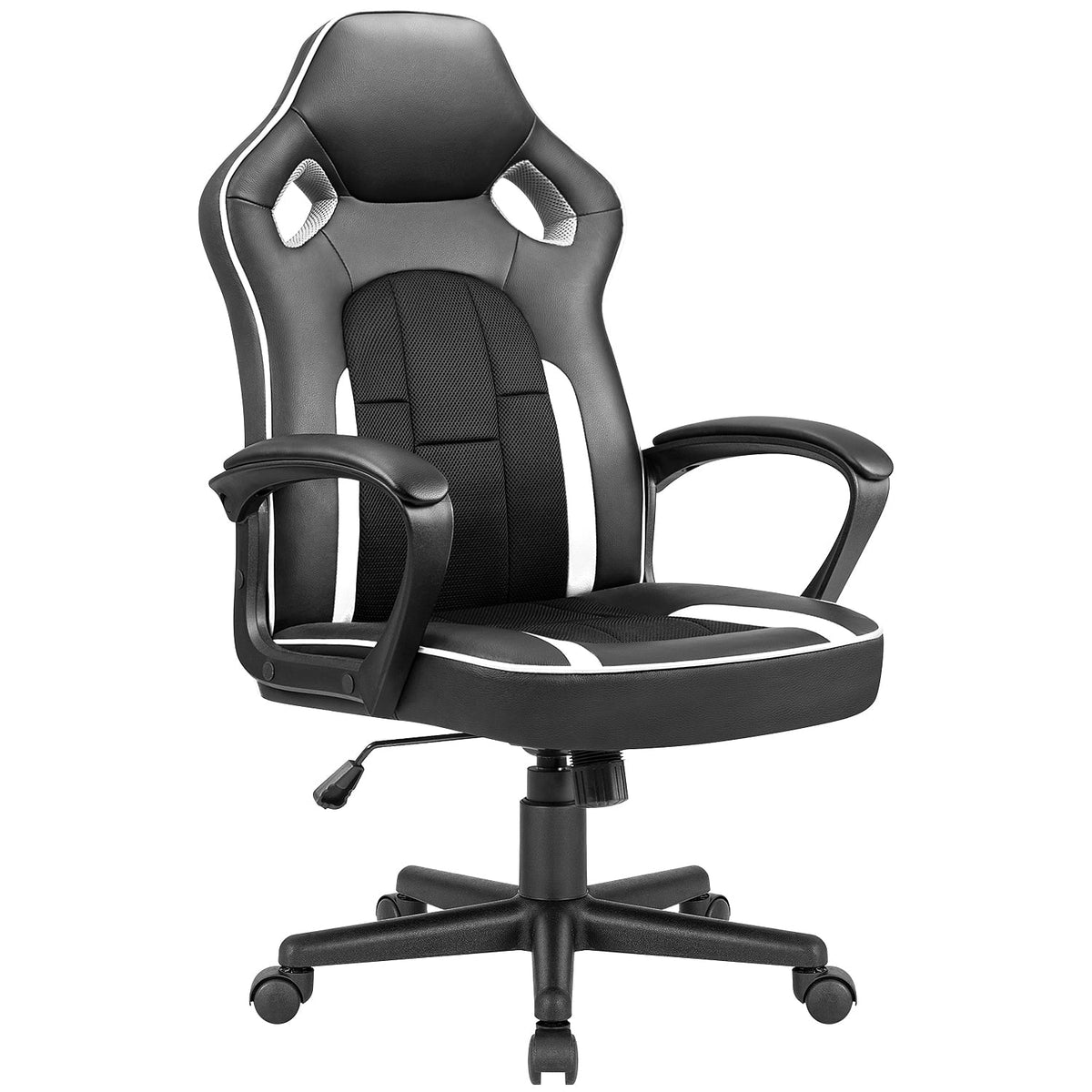 High-Back PU Leather Ergonomic Computer Chair with Lumbar Support C9748