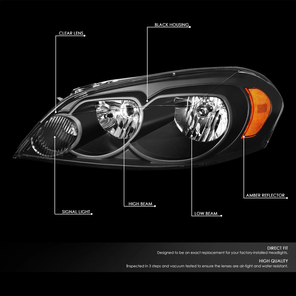 Black Housing Amber Corner Headlight Assembly W72768