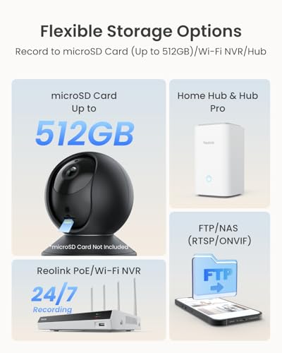 3K PT Wi-Fi Indoor Camera with Night Vision and Two-Way Audio J12975