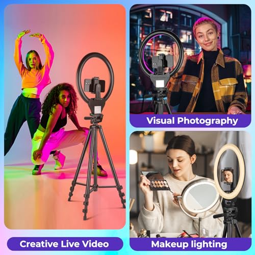 10'' Ring Light with 50'' Extendable Tripod Stand T58623
