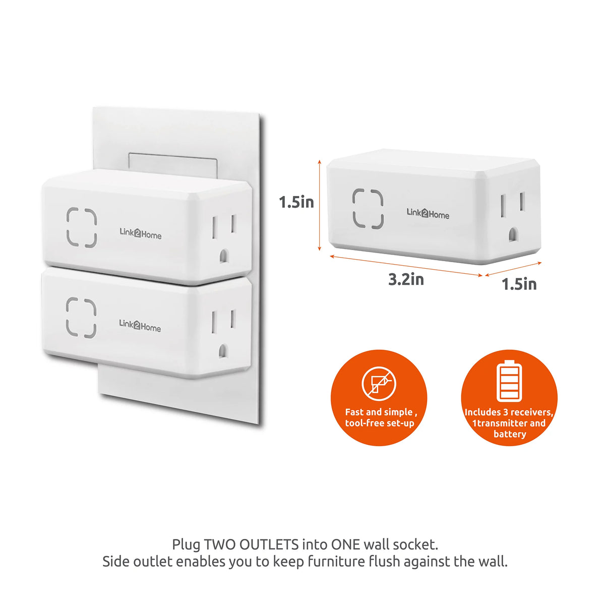 Wireless Remote Control Outlet Switch with Countdown Timer P6140