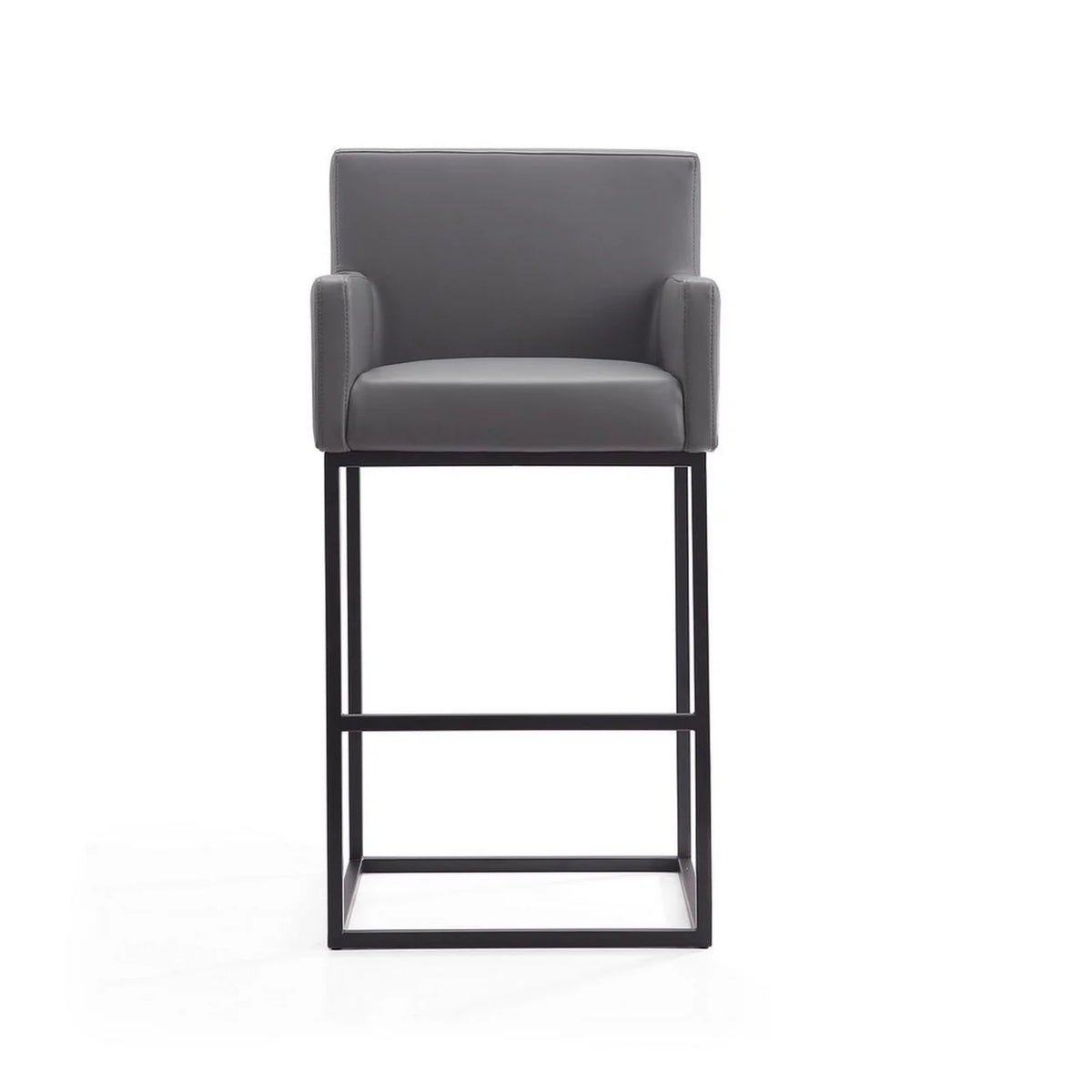 30" Faux Leather Barstool in Gray X788535
