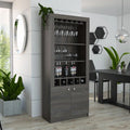 Bar Cabinet with Five Wine Cubbies B7828