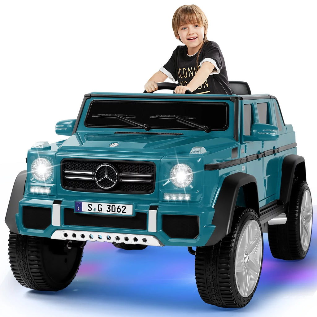 12V Kids Ride On Car with Remote Control, 3 Speeds, LED Lights, Bluetooth, Music (Pink) T522