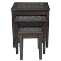 Nesting Tables with Mosaic Tile Inlay Set of 3 K1166