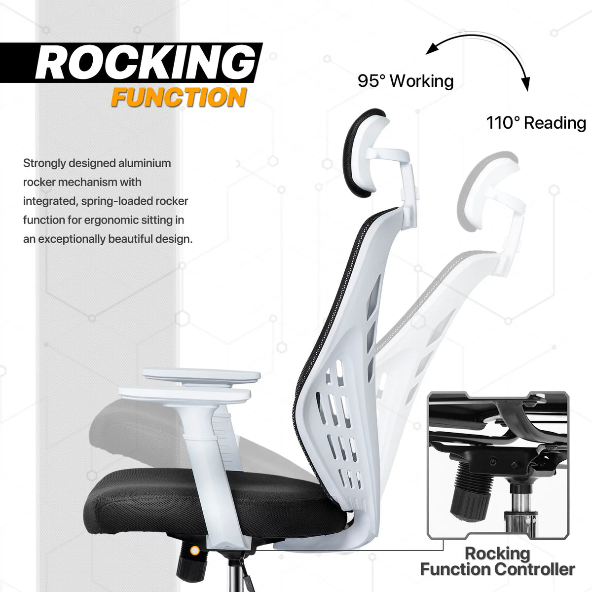 Black Mesh High Back Task Chair with Headrest A102