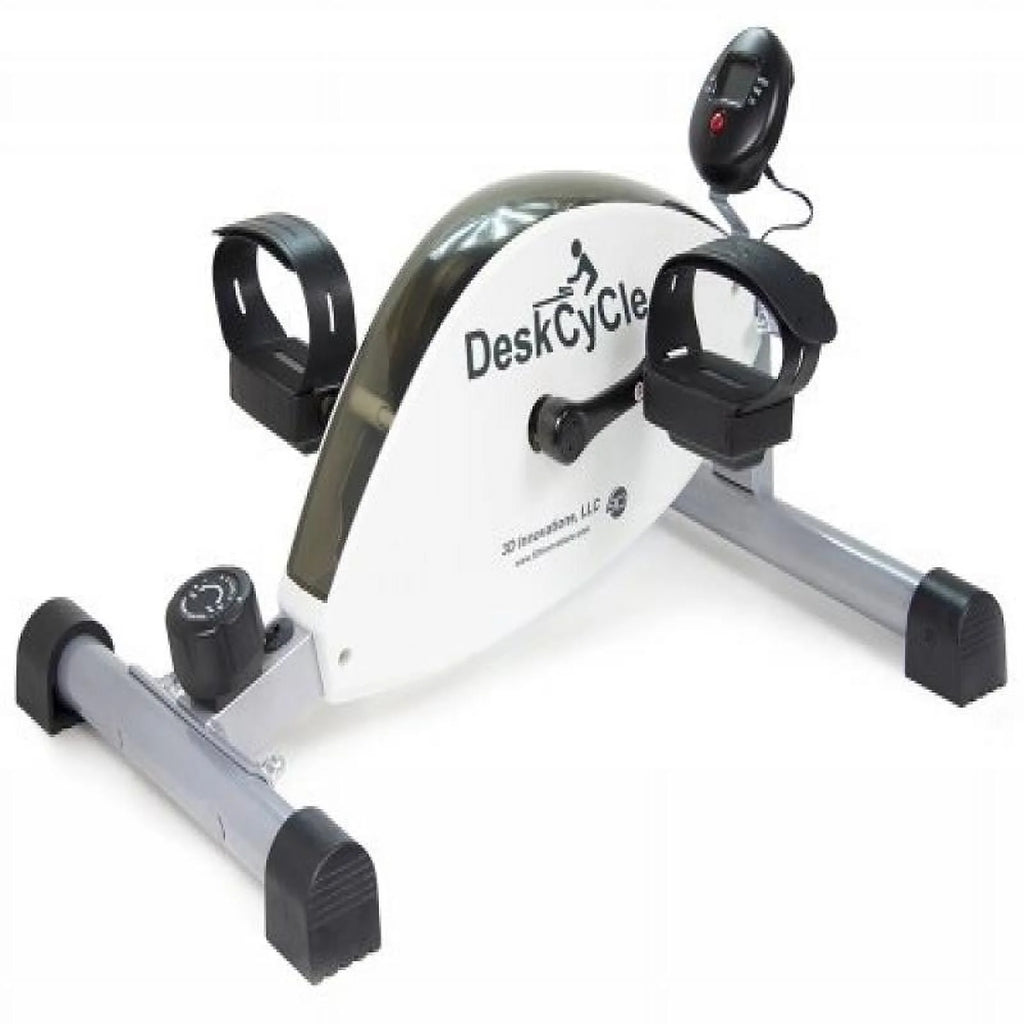 White Under Desk Bike Pedal Exerciser Q241171