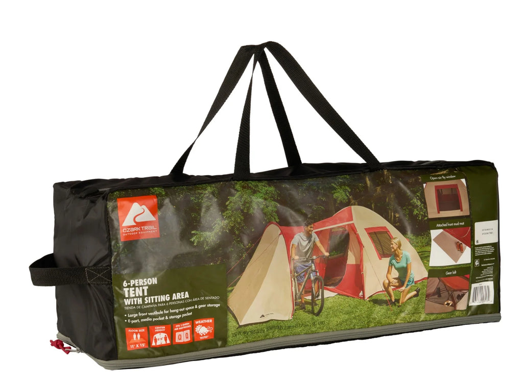 6 Person Dome Tent with Sitting Area 15 ft. x 11 ft. B5950
