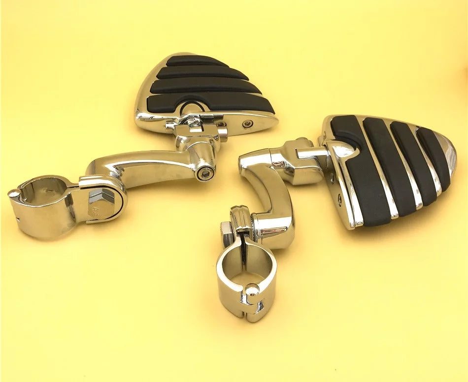 Chrome U Shape Foot Peg Mounting Kit with Footrest Y9889