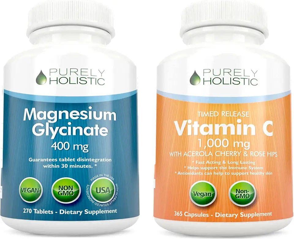 Magnesium Glycinate 400mg + Vitamin C 1000mg Tablets & Capsules N43593