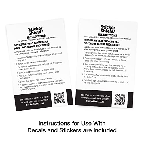 Windshield Sticker Applicator 4 inch x 6 inch Sheets Pack of 2 H304358