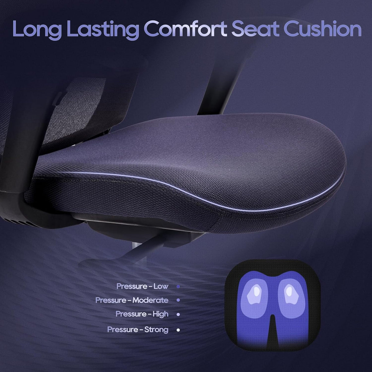 Ergonomic Mesh Office Chair with 4D Armrests Grey T79678