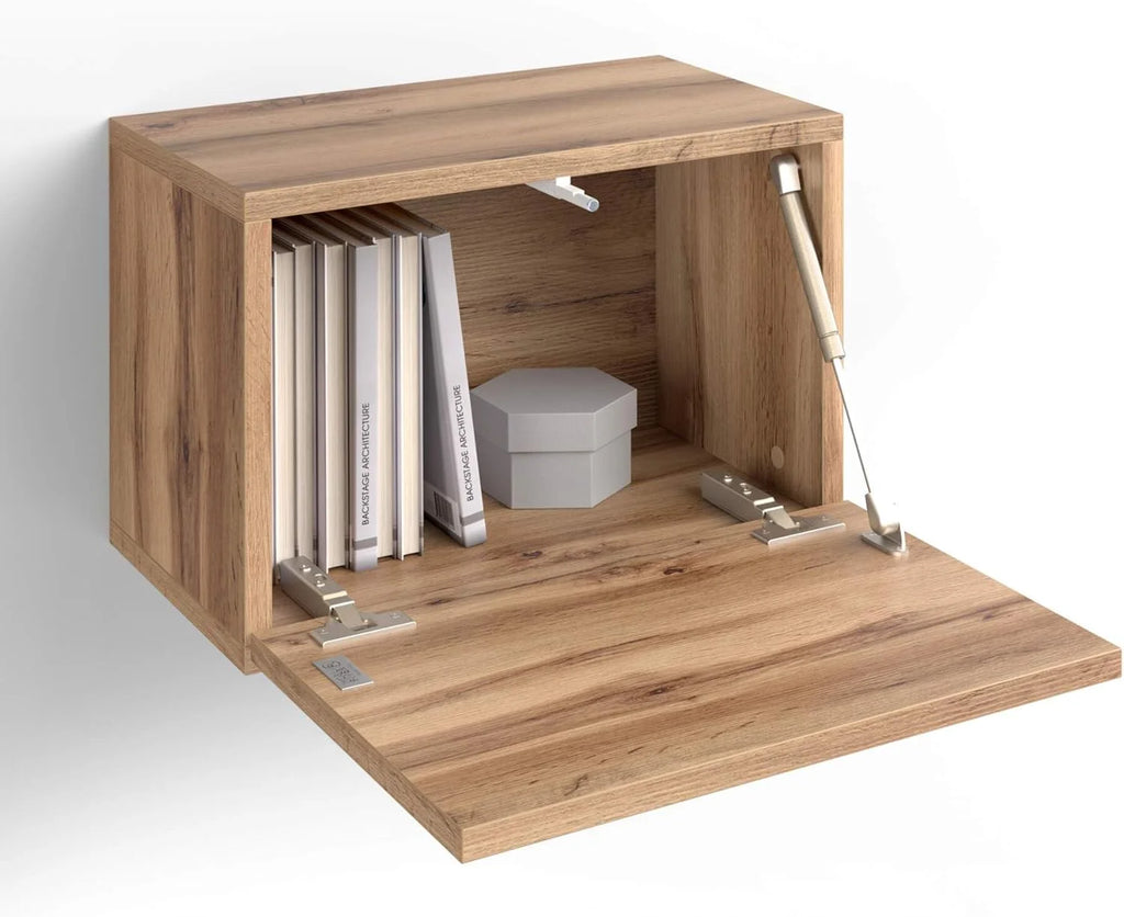 Rustic Oak Wall Unit With Door D3597