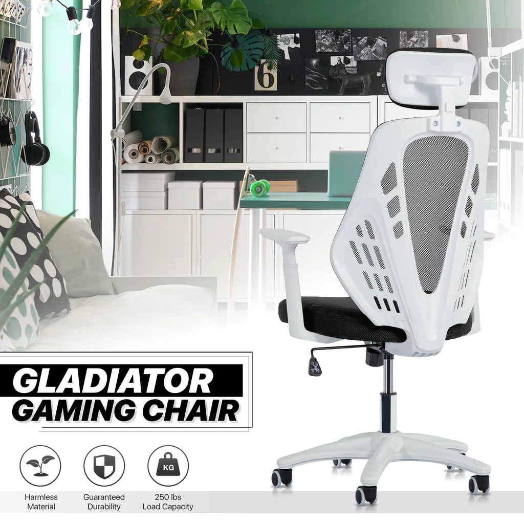 Black Mesh High Back Task Chair with Headrest A102