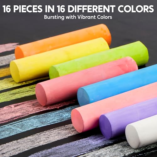 160 Pcs Non-Toxic Washable Jumbo Sidewalk Chalk Set X61865