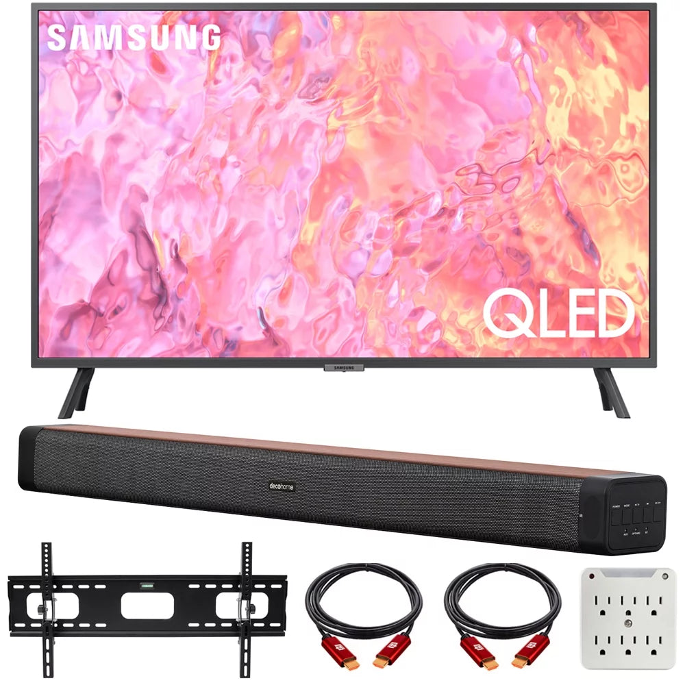 55 Inch QLED 4K Smart TV with Soundbar and Wall Mount R15558