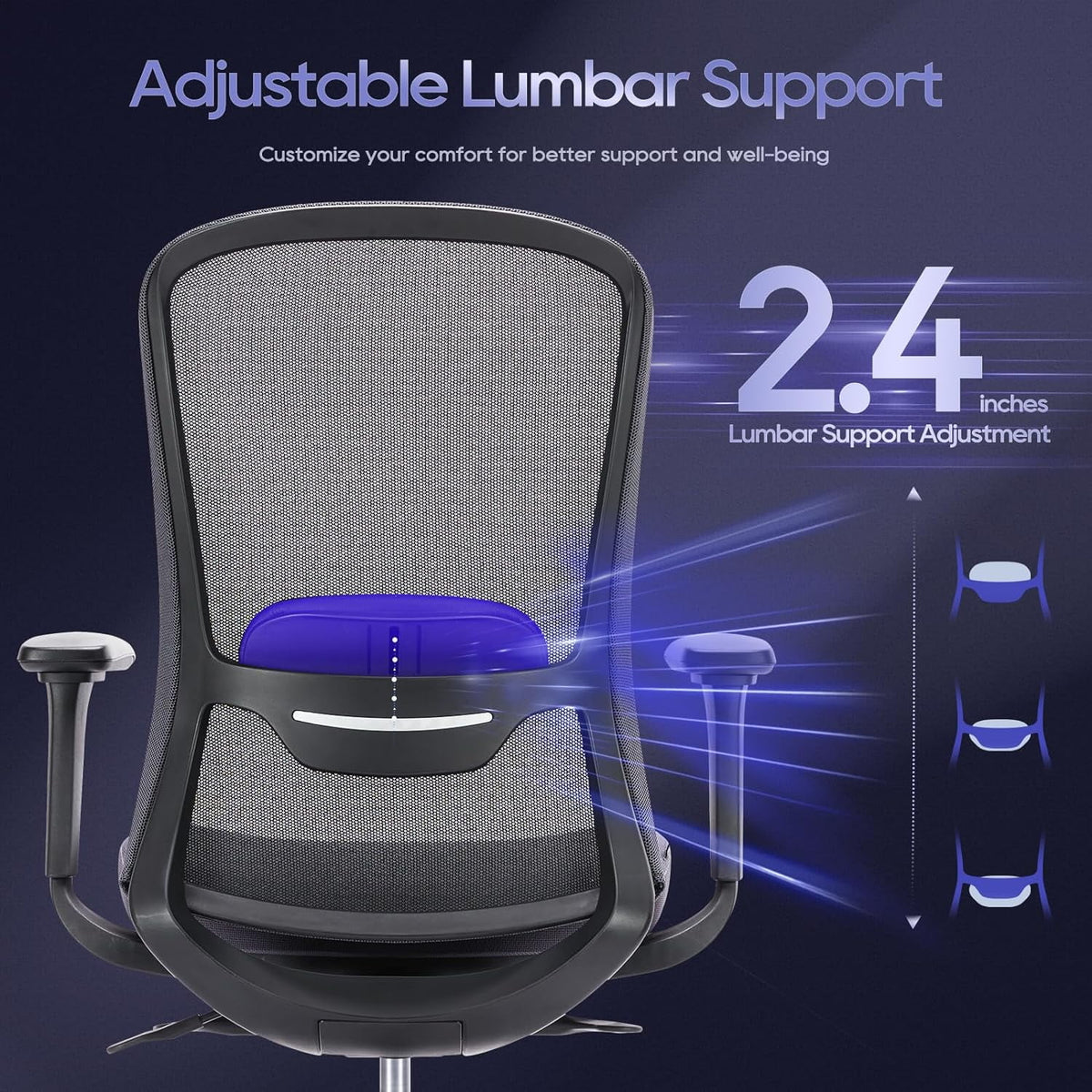 Ergonomic Mesh Office Chair with 4D Armrests Grey T79678