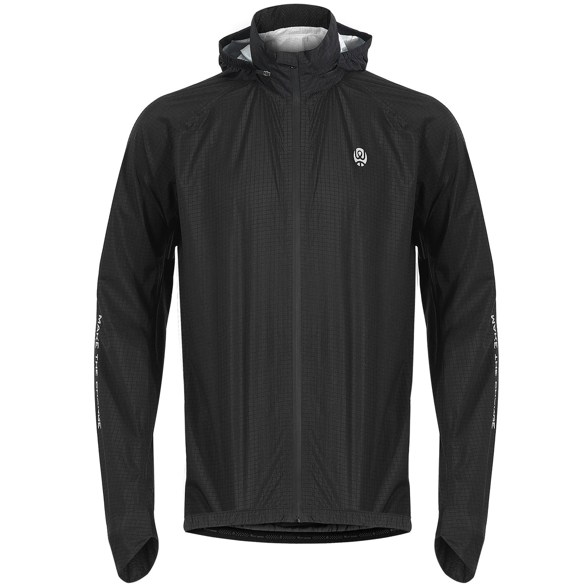 Black Windproof Cycling Jacket S24383