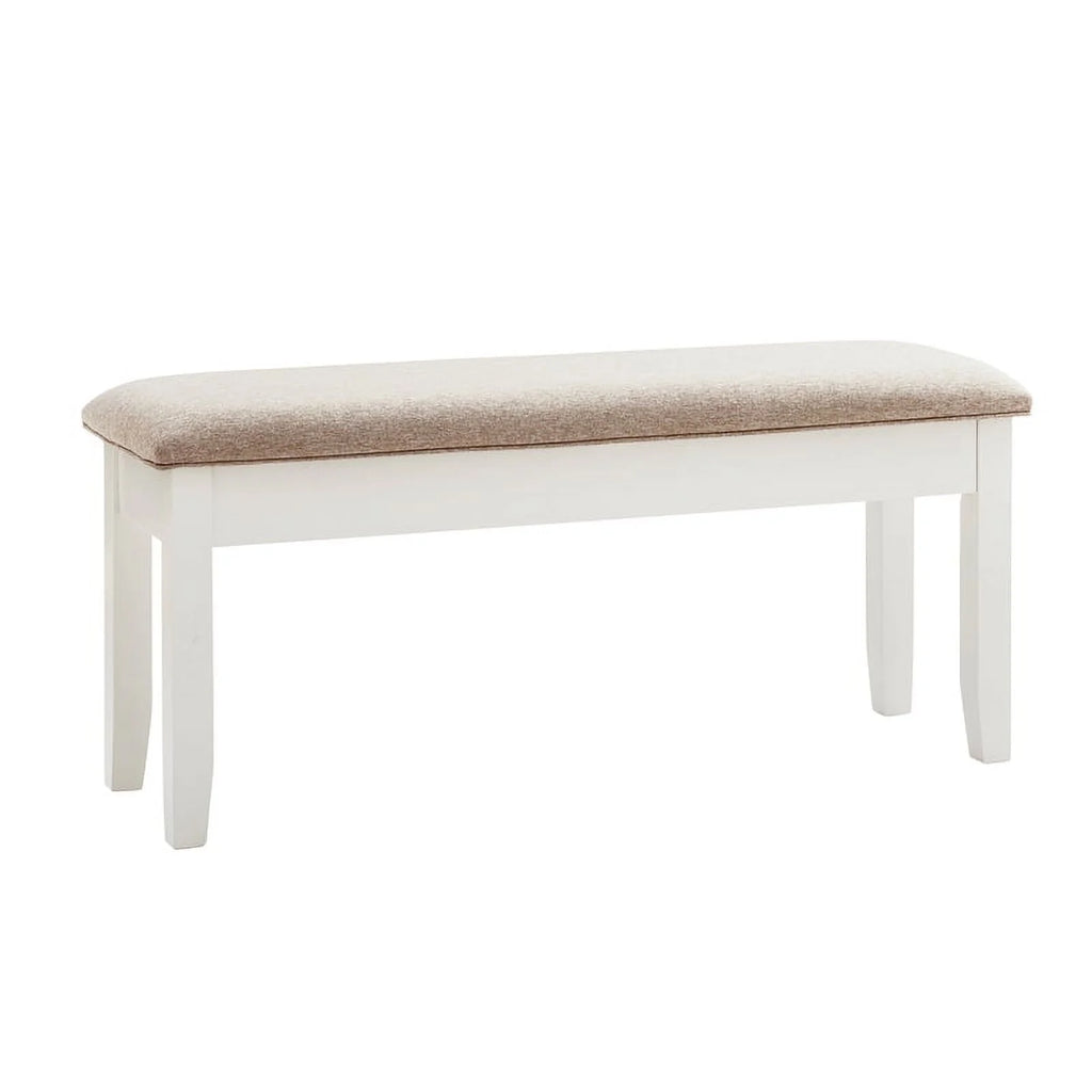 Vanilla White Wood Storage Bench P794