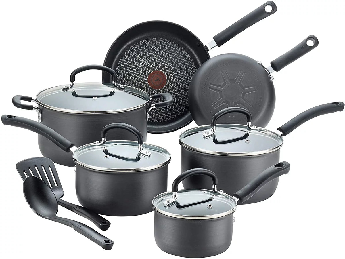 12 Piece Hard Anodized Nonstick Cookware Set I584383