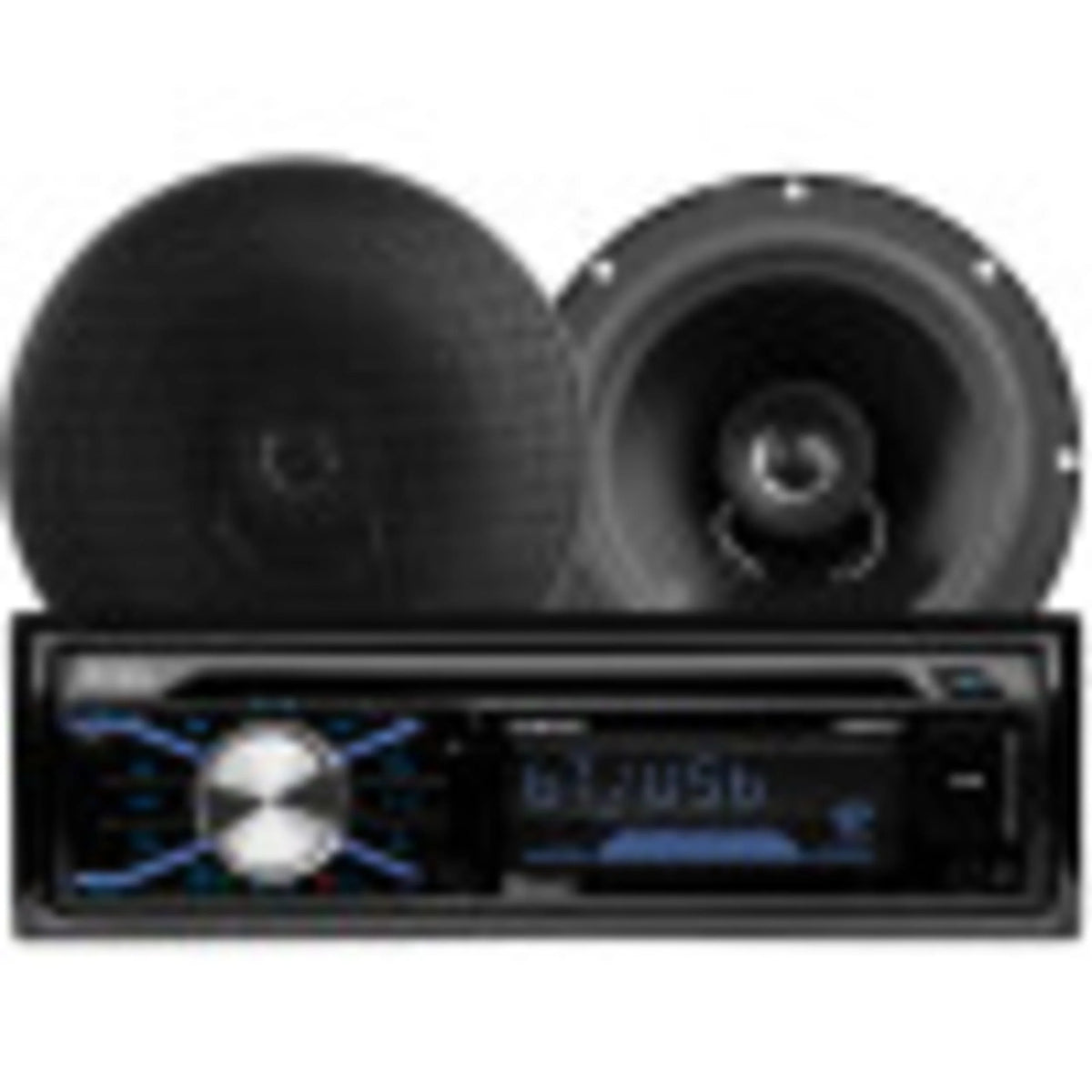 Single Din Car Stereo and Speakers K6145
