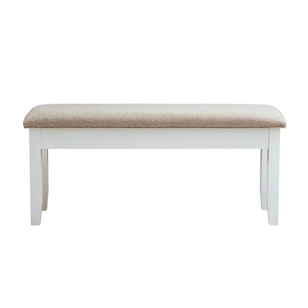 Vanilla White Wood Storage Bench P794