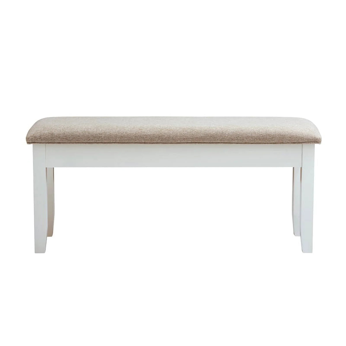 Vanilla White Wood Storage Bench P794