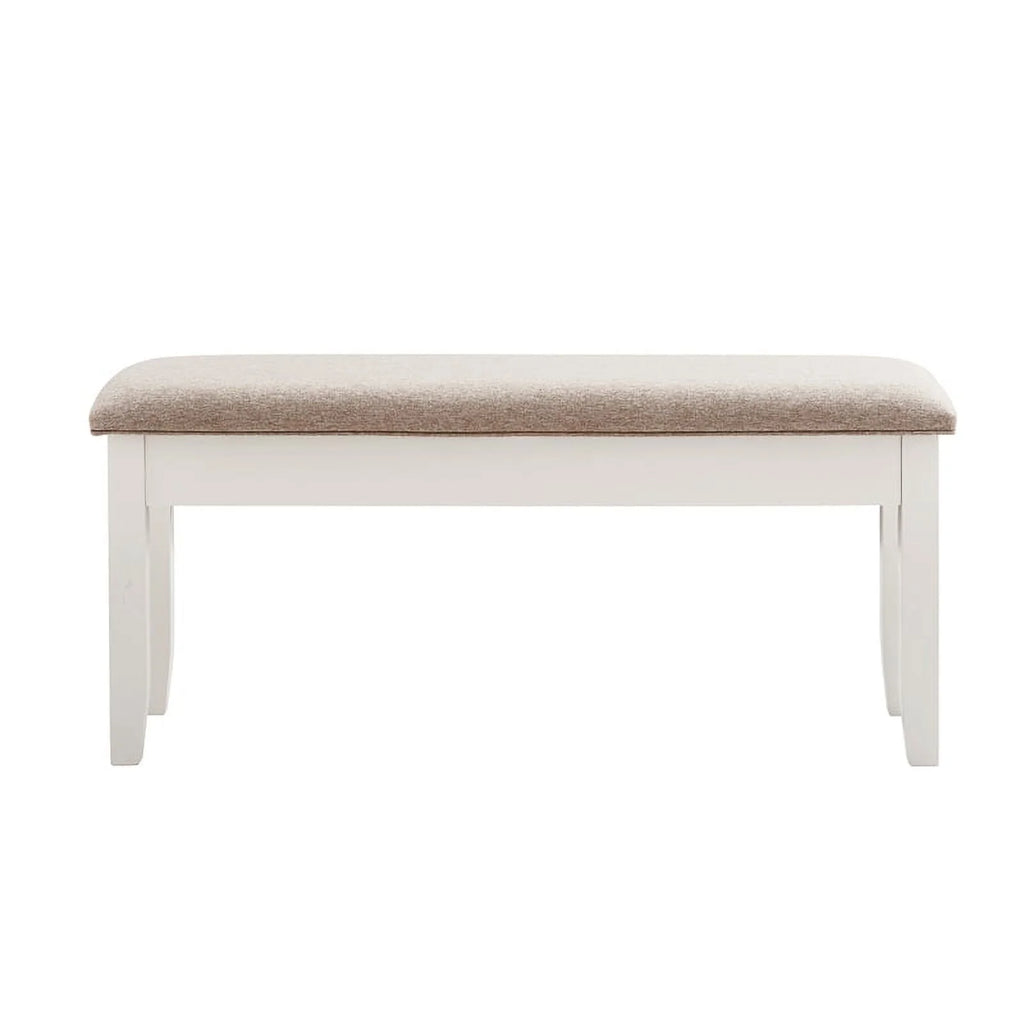 Vanilla White Wood Storage Bench P794