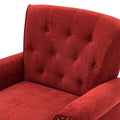 Red Upholstered Accent Armchair Set of 2 E937175