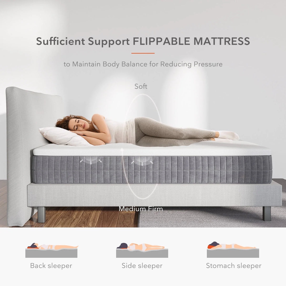 12 Cool Gel Memory Foam Medium Firm King Mattress L771402
