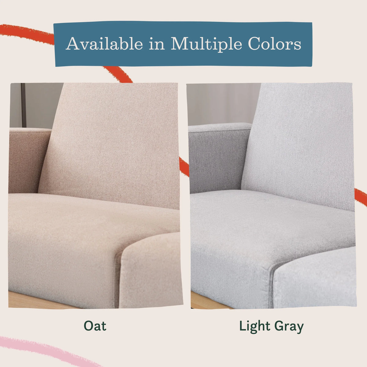 Light Gray Upholstered Wood Base Futon U62924