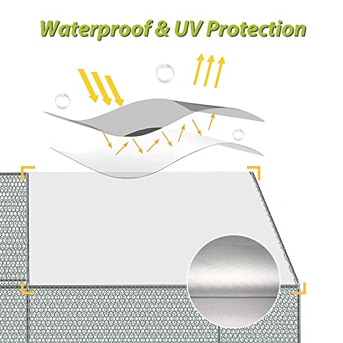 Waterproof Outdoor Metal Chicken Coop Cover 11.38’Lx6.33’W 2 Pack L474650